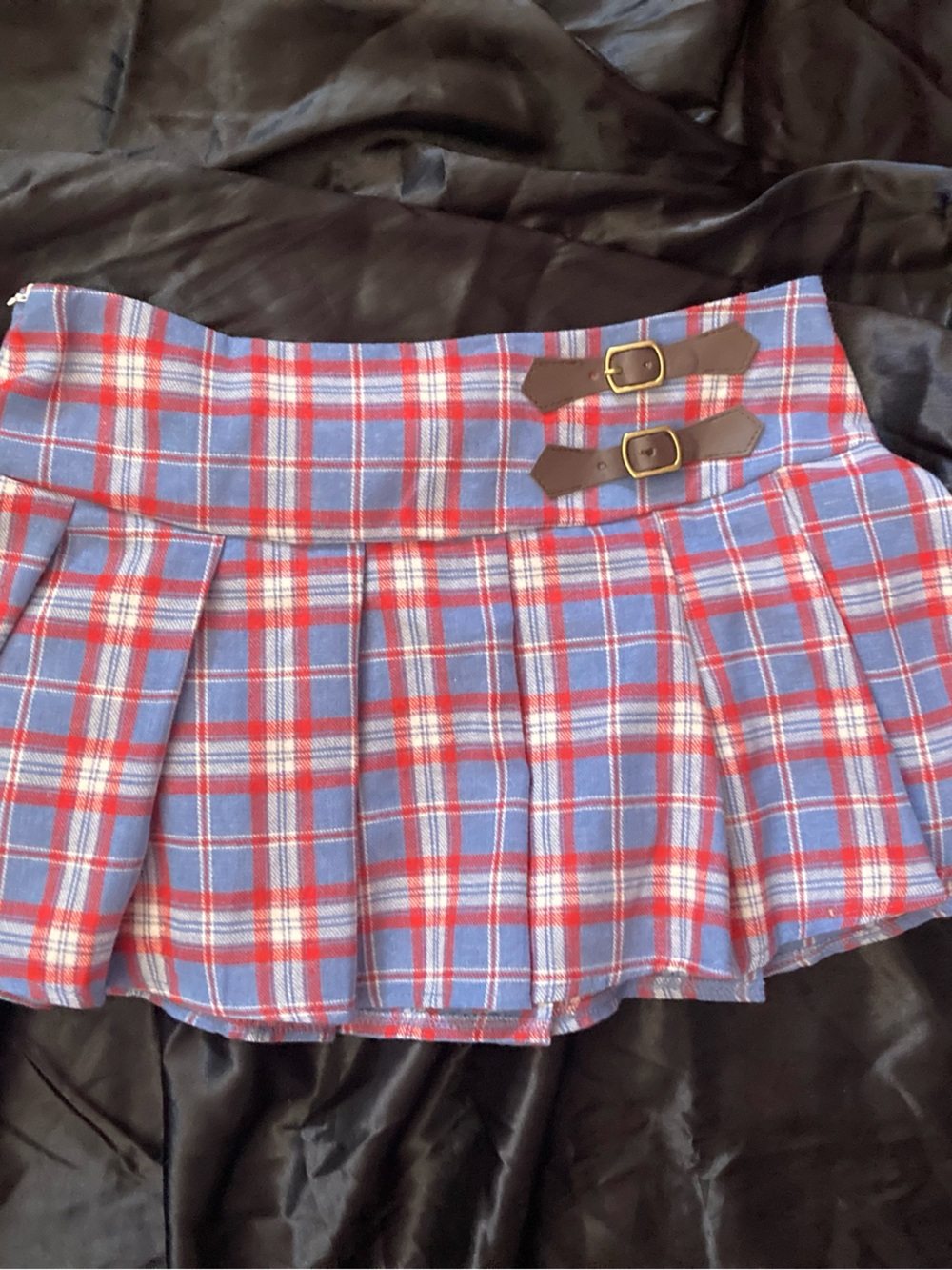 Plaid mini skirt